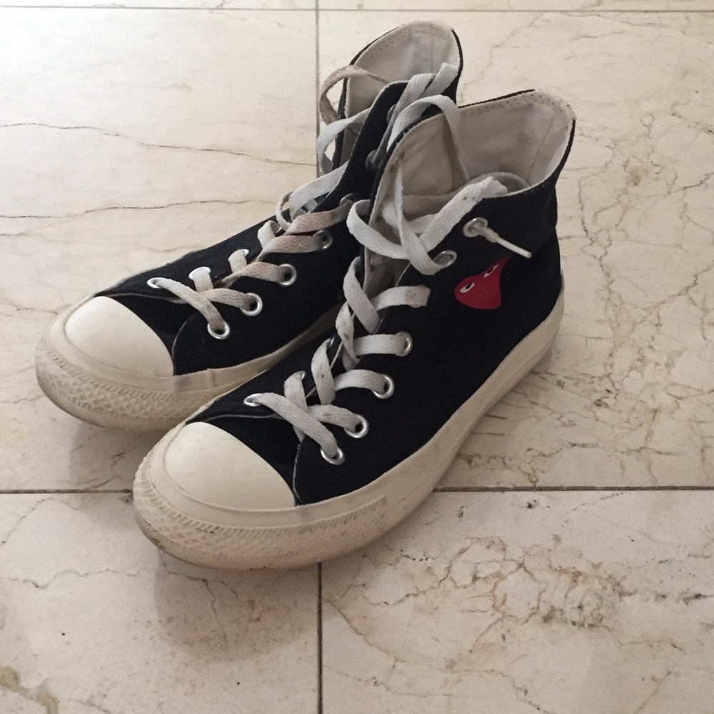 Comme des garcons converse high tops size 7.5